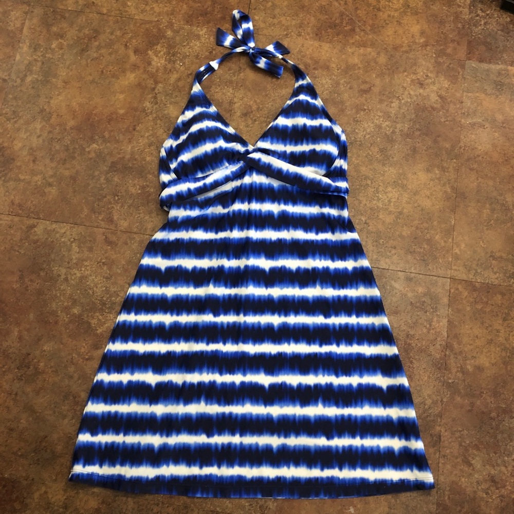 Athleta Swim Top Tankini Size 36 D DD Blue